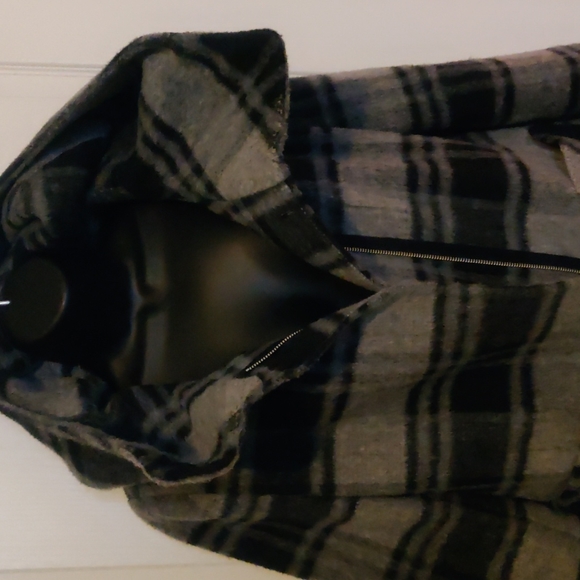 Reitmanz Woolen Plaid Coat with hoodie. Rarely used. - Picture 1 of 5